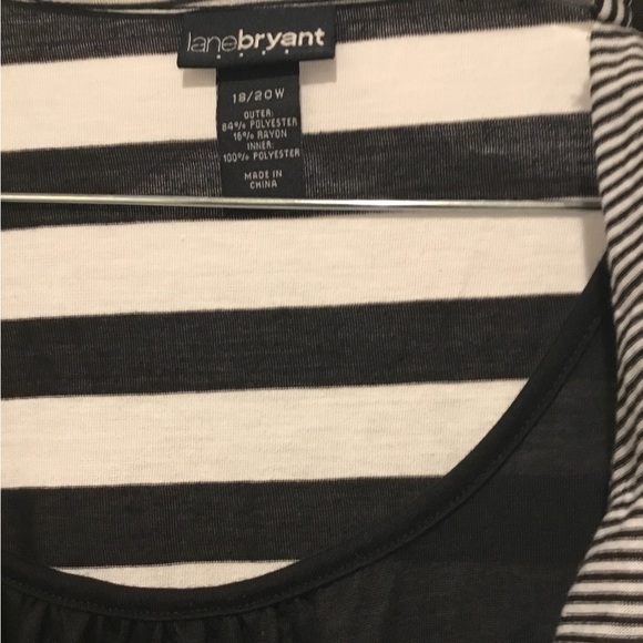 Lanebryant Women Out Shirt Black/White, Inner Shirt Black Sz 18/20 - Picture 2 of 5